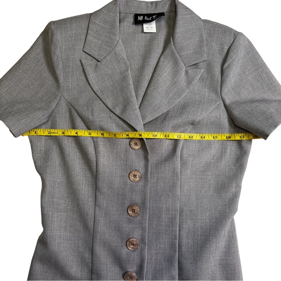 All That Jazz Gray 2 Piece Dress Set Size 9/10 Floral Embroidery on Dress NWT - Picture 9 of 17